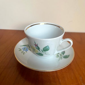 Tasses à thé Marbrées Lot de 2 I Porcelaine à double paroi