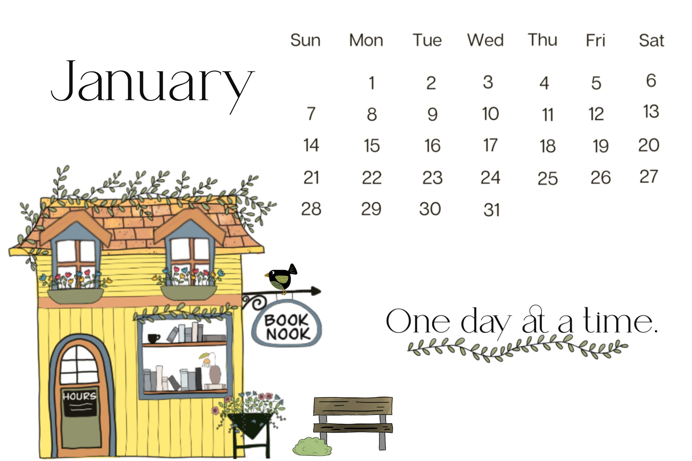 Calendar 2024 Whimsy 2024 Calendar Desk Calendar 2024 Etsy