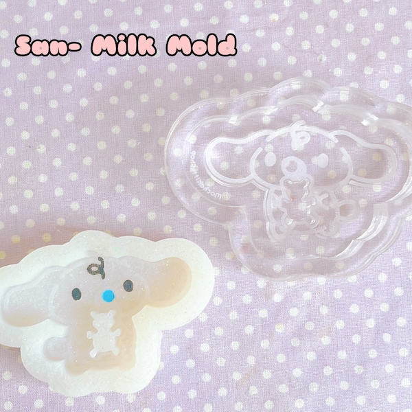 Kawaii Baby Milk Dog puppy mold for resin, resin molds, Diy Resin, Made To Order