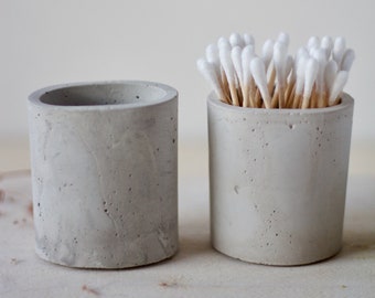 Concrete cotton swab holder | minimalist style