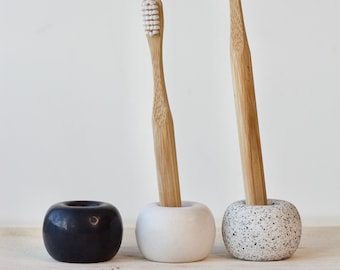 Toothbrush holder minimalist made of concrete