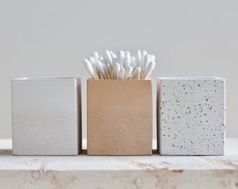 Wattestäbchenhalter aus Beton | minimalistischer Stil