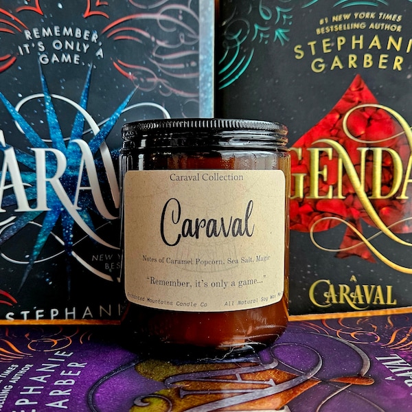 Caraval candle - Stephanie Garber Candle - bookish merch - natural soy wax candle - book lover candle - book candle