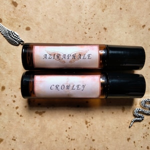 Aziraphale and Crowley | Ineffable Husbands | Good Omens Character Inspired Perfume Rollers