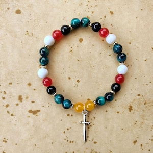 Nightcrawler Inspired X-Men 97 Beaded Charm Bracelet
