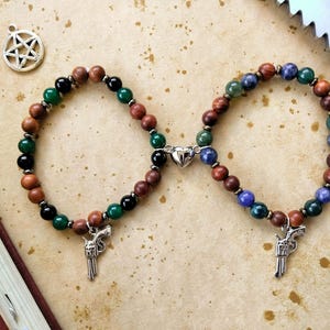 Dean and Sam | Supernatural Character Inspired Magnetic Heart Friendship Bracelet Set