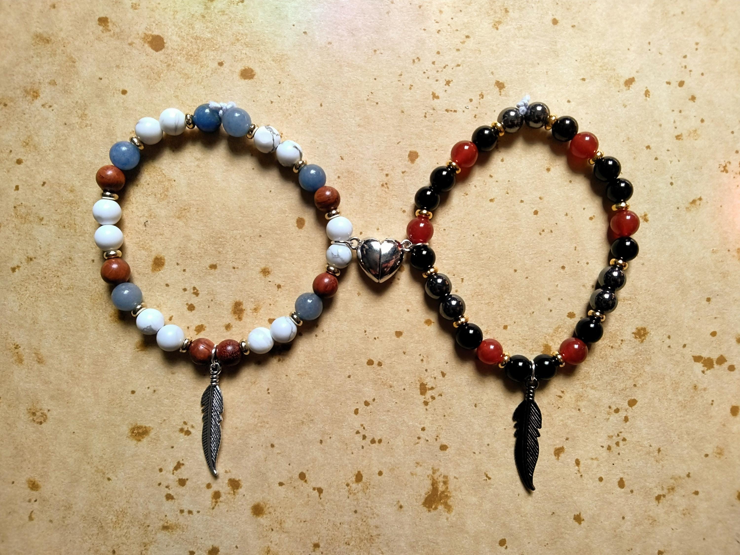 Good Omens Aziraphale and Crowley Inspired Magnetic Heart