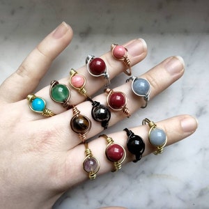 Our Flag Means Death Character Inspired Wire-Wrapped Rings - Sizes 2-15
