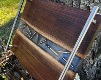 Walnut-Resin-Bullet Serving Tray