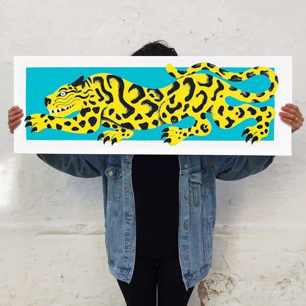 Leopard Screenprint, Panther Screenprint | Extinct Animal