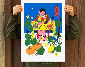 Vegetable garden screen print - Vegetable garden screen print