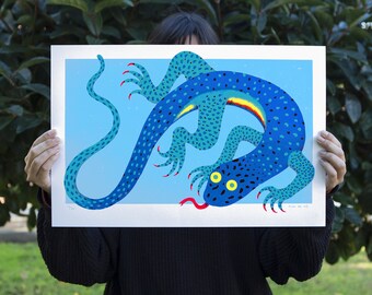 Lizard Screenprint, Lizard Screenprint | Extinct Animal