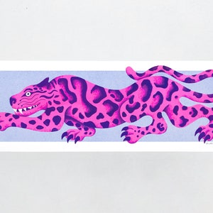 PANTHER RISOGRAPH - Panther in risography | LEOPARD - Leopard