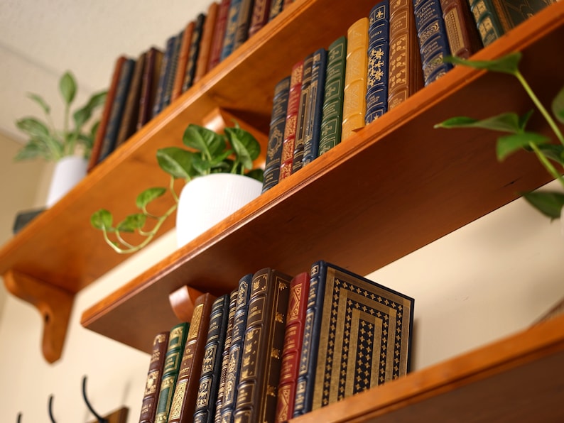 View of three shelves from bottom diagonal angle.