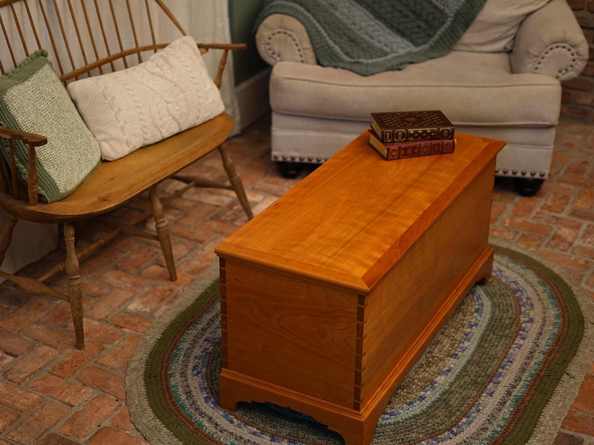Large Cherry Chest Cedar Lined Blanket Chest Hope Chest Etsy