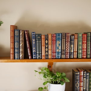 Detail shot of top shelf with bottom books included.