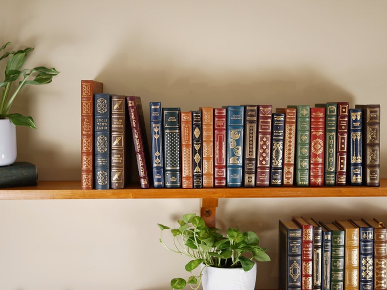 Detail shot of top shelf with bottom books included.