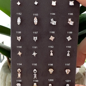 Loadstar Piercing,Baguette,Triangle,Marquis Piercing,Modern Piercing,Cartilage,Helix Piercing,Screw back,925 Silver,Tragus,Flat,5.5 mm bar