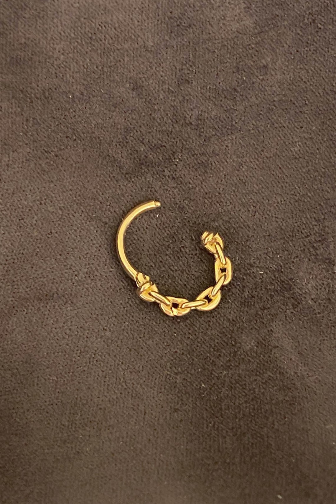 Chain Helix Gold Piercing,ring Piercing,helix Piercing,daith,rook,snug ...