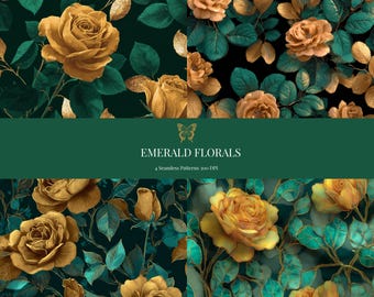 Emerald Florals Paper Pack