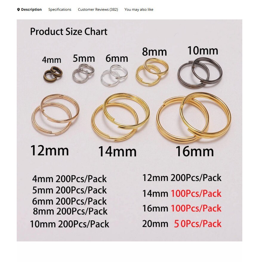 5mm Round Split Ring Double Loop Key Rings Keychain Rustproof Metal - Etsy