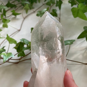Lemurian Records Keeper | Raw Himalayan Clear Quartz | Large High Altitude Specimen with deep Lemurian striations and rainbow inclusions