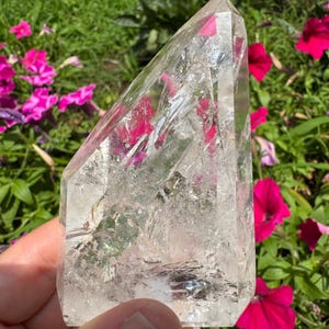Clear Quartz Crystal Tower- polished freestanding point, ethically sourced in Brazil, A Grade