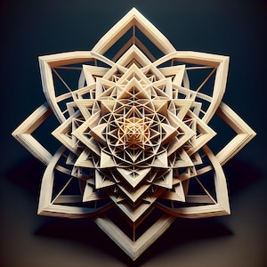 Sacred Geometry Mandala Print | Light Body Activation | Modern Metaphysical Decor | DMM | Visionary Art | Magick | Esotericism | Occult