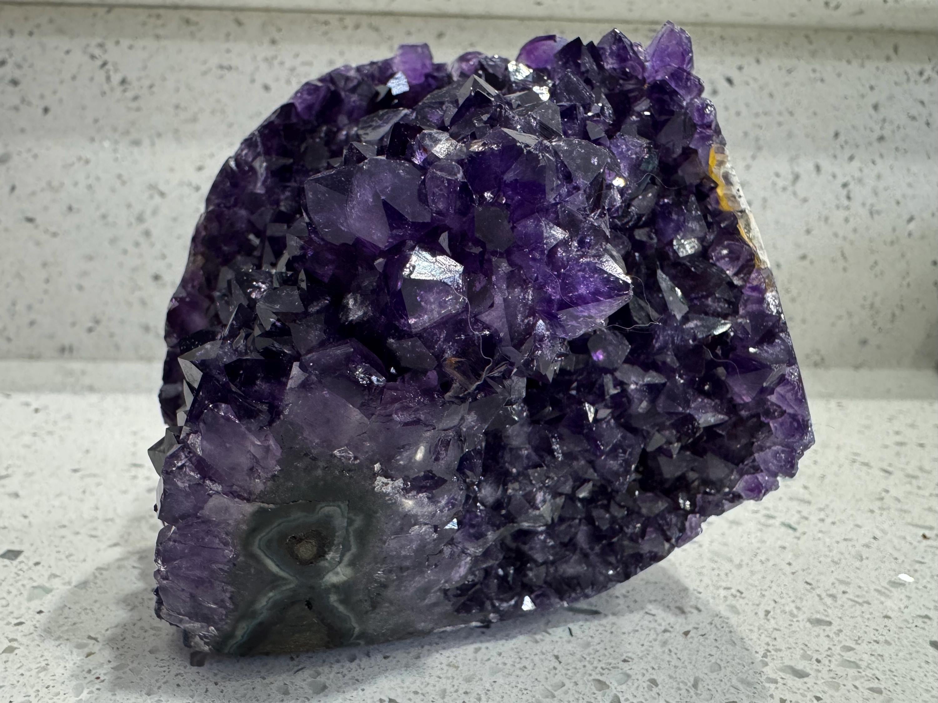 Amethyst Geode Crystal Cathedral | Rare Deep Purple Uruguayan Amethyst | Luxury Home Accent | Ethically Sourced w. Stalactite Eye formation