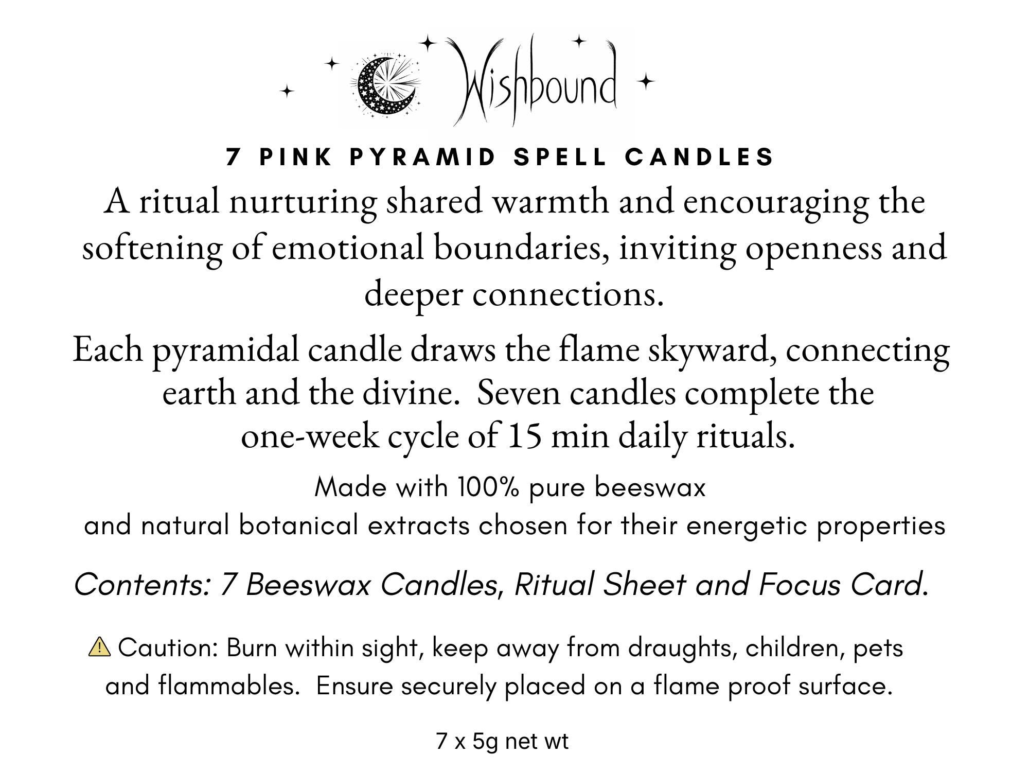 Pink Pyramid Spell Ritual Sacred Heart Candle Set - Etsy