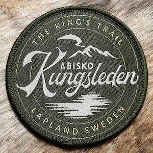 Kungsleden Patch Schweden – Abisko Nationalpark Lappland Aufnäher (7,5 cm) | Trekking & Wandern Outdoor Souvenir | The King’s Trail Sweden