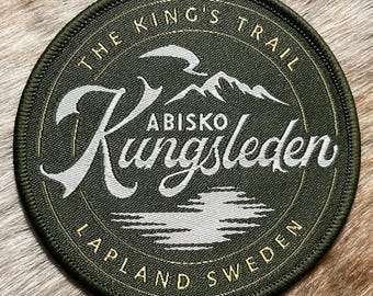 Kungsleden Patch Sweden – Abisko National Park Lapland Sew-On Patch 7.5 cm | Trekking Hiking Outdoor Souvenir