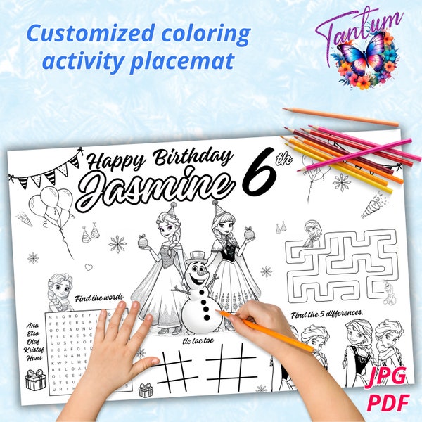 Frozen Birthday Party Activity - Etsy