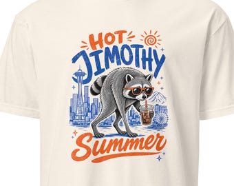 Hot Jimothy Summer Raccoon Iced Coffee Seattle Legend Unisex T-Shirt