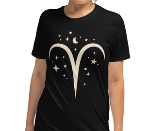 Aries Ram Zodiac Birthday, Aries Ram Icon Astrology Short-Sleeve Unisex T-Shirt