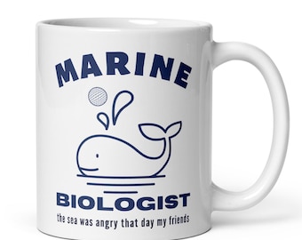 Marine Biologist Coffee Mug, Funny 90s Sitcom, 90's Pop Culture, Seinfeldisms