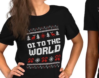 Oi to the World Christmas Ska Unisex T-Shirt, Happy Skalidays, 2 Tone Ska, Rude Christmas