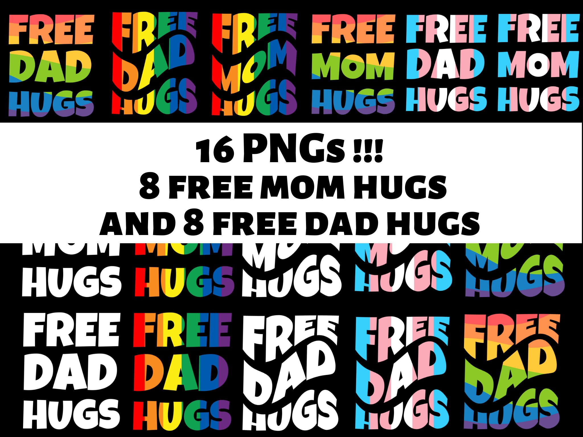 Free Mom Hugs Pngs, Free Dad Hugs Png, Print on Demand Pngs, POD Images ...