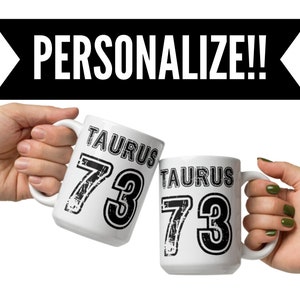 Mug personnalisé anniversaire Bélier, Taureau, Gémeaux, Cancer, Lion, Vierge, Balance, Scorpion, Sagittaire, Capricorne, Verseau, Poissons