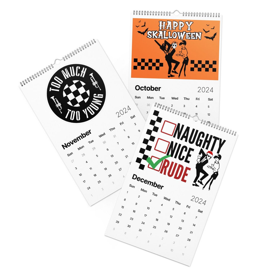 Wall Calendar 2024 2 Tone Ska Calendar Rude Girl Rude Etsy