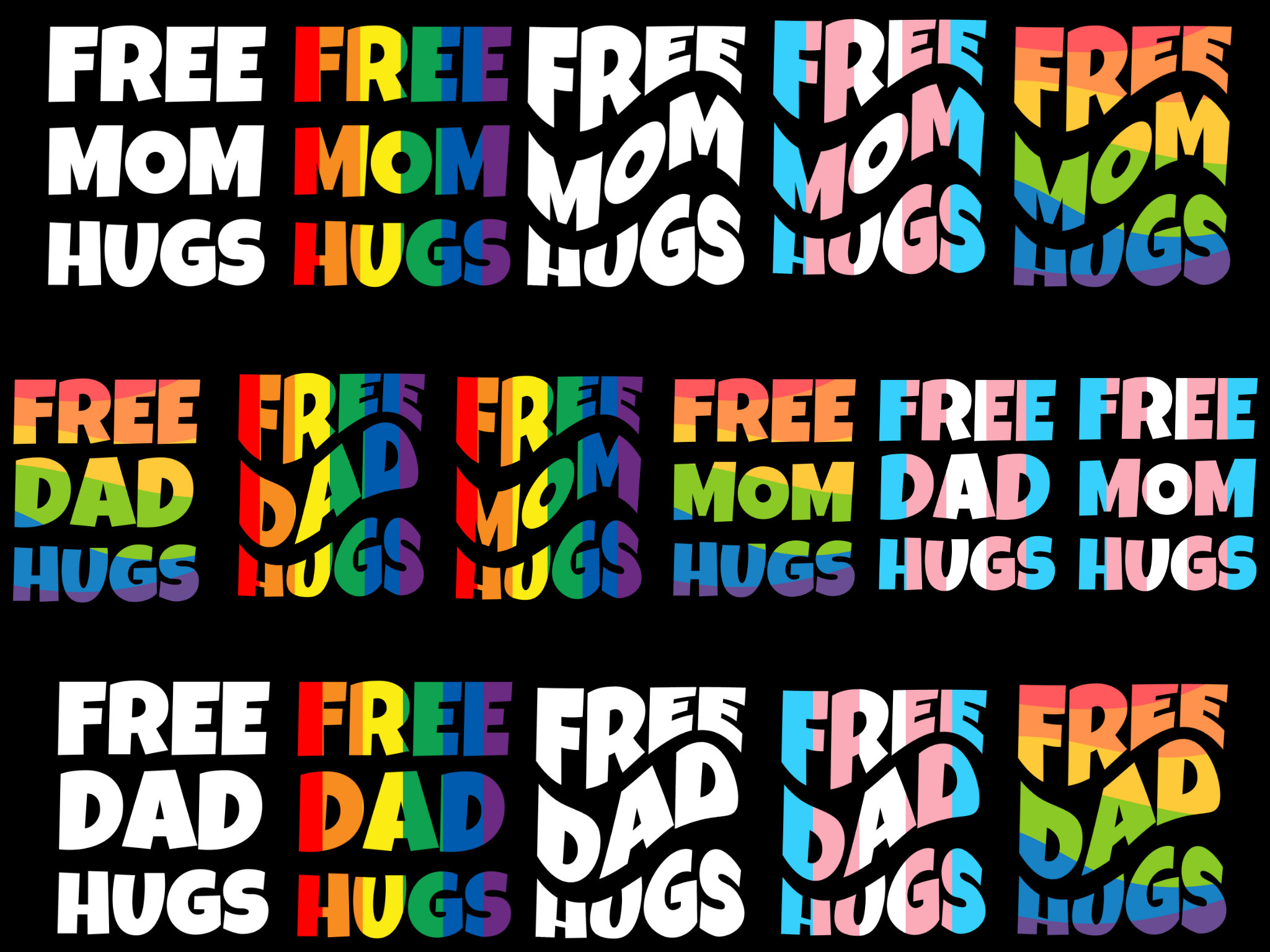 Free Mom Hugs Pngs, Free Dad Hugs Png, Print on Demand Pngs, POD Images ...