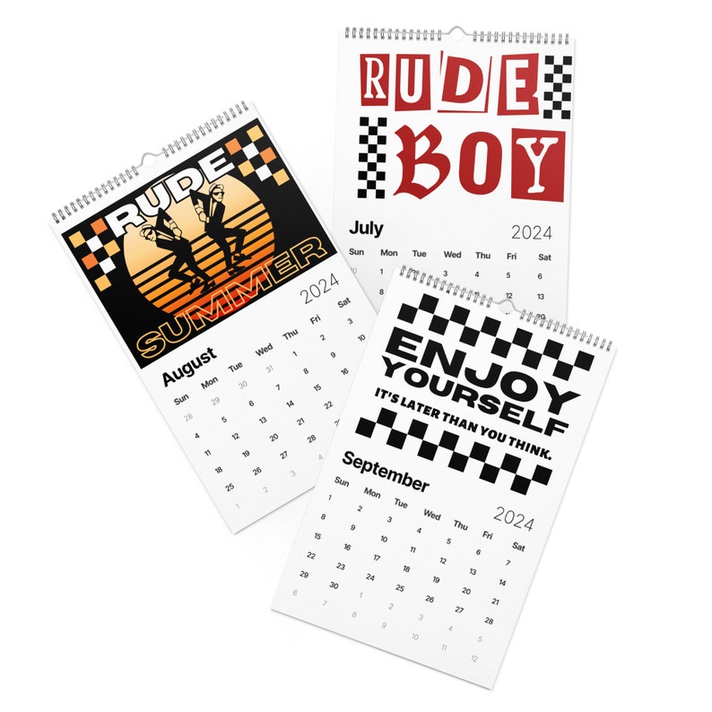Wall Calendar 2024 2 Tone Ska Calendar Rude Girl Rude Etsy