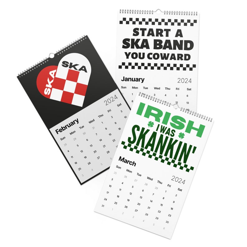 Wall Calendar 2024 2 Tone Ska Calendar Rude Girl Rude Etsy