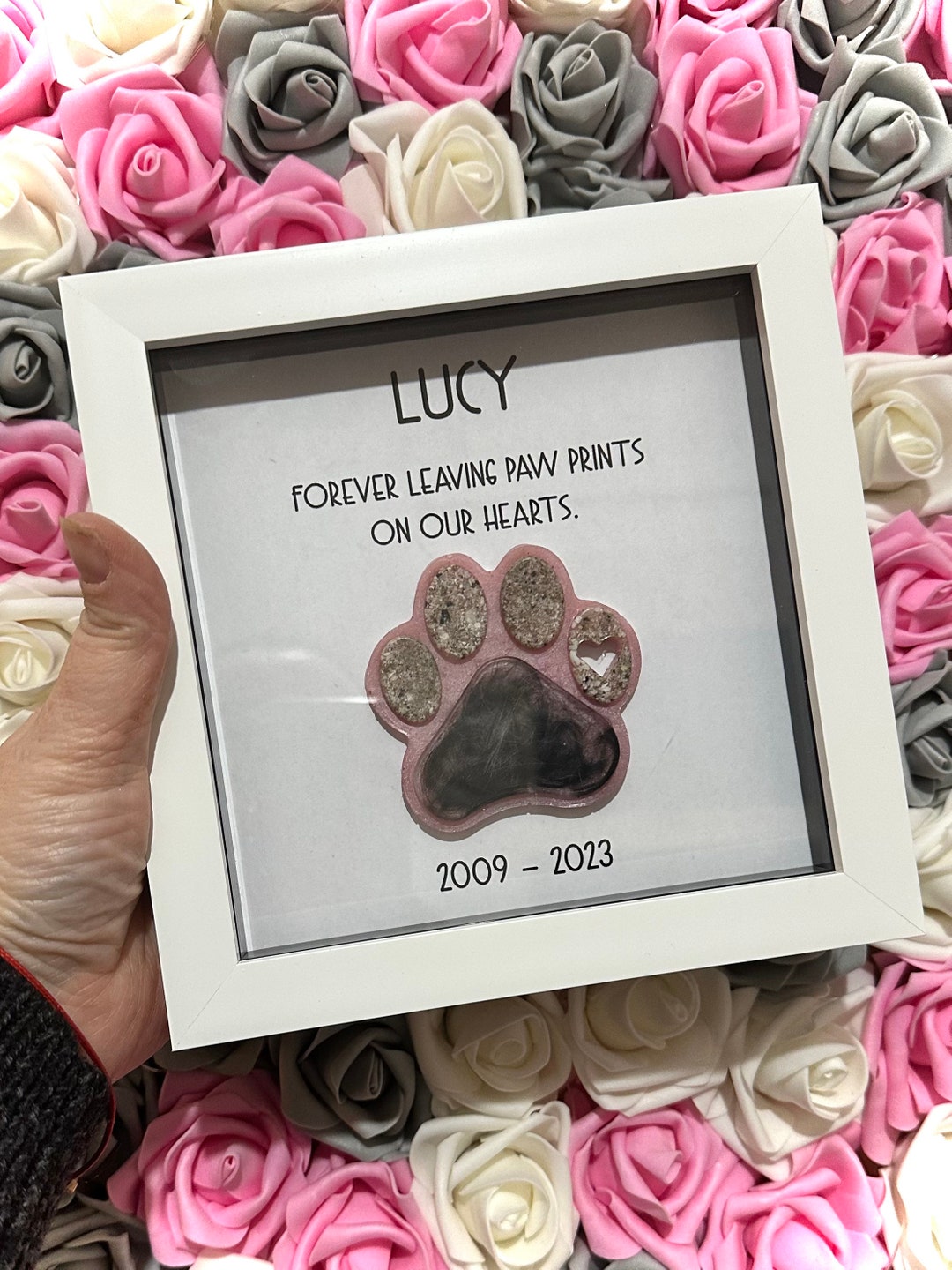 Beautiful Resin Paw Print Memorial Frame Memorial Paw Cat Etsy UK beautiful-resin-paw-print-memorial-frame-memorial-paw-cat-etsy-uk