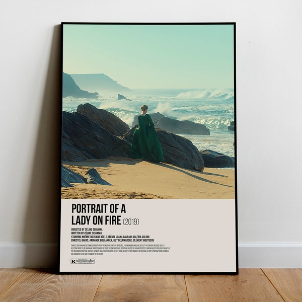 Portrait of a Lady on Fire / Céline Sciamma / Digital Download Alternative Movie Poster (A2/A3/A4) - Vintage Art Print, Retro Modern Art