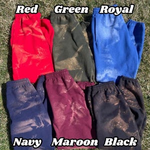 Bleached Tie Dye College Sweatpants For Any School College Sweatpants Bed Party Gifts