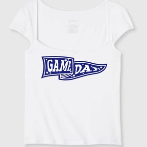Custom Game Day Top, Black or White Gameday Top, College Bed Party Gifts, Bed Party Items, College Game Day, Game Day Outfit
