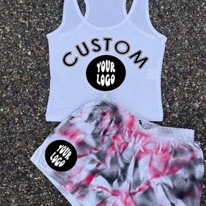 Custom College Racerback and Tie Dye Shorts Any Color, Bed Party Ideas, Bed Party Clothes, Bad Party Gift Ideas, College