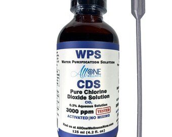 WPS Glass Pure CDS 3000 PPM Water Purification Drops Activated 125ml