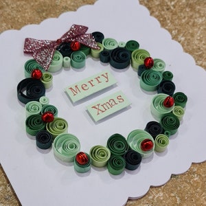 Tarjetas navideñas hechas con filigrana, tarjetas hechas con filigrana, tarjetas para árboles de Navidad, tarjetas navideñas, tarjetas para regalar, tarjetas con coronas navideñas, saludos de temporada,